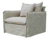 Chantilly Signature Slip Cover Armchair Salt & Pepper
