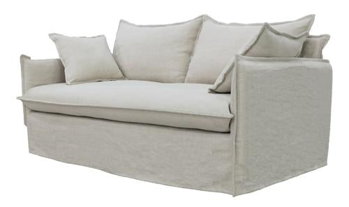 Chantilly Signature Slip Cover 2 Seat Sofa Salt & Pepper