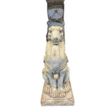 Vintage Lion Plinth Antique Marble