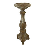 Candle Holder Indoor/Outdoor Antique Marble Composite 120x120x400mm