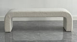 Daphne Bench Cream Boucle