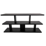 Low Shelving Unit Black Oak