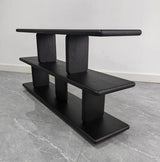 Low Shelving Unit Black Oak