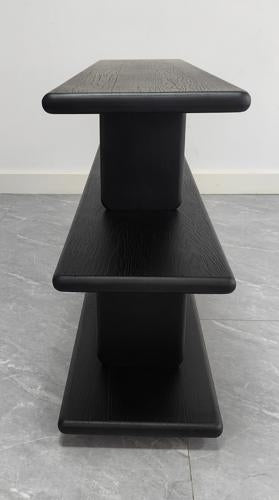 Low Shelving Unit Black Oak
