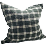 Linen Cushion Cover Dark Green 550x550mm