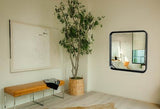 Black Oak Square Framed Mirror 800x800mm