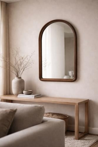Arch Mirror Walnut 1000x600x50mm