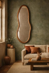 Squiggle Mirror Walnut 520x1500x30mm UH5011