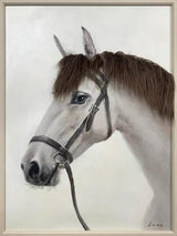 Bad Hair Day White Horse Canvas 750x1000mm