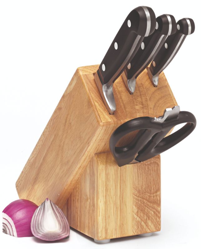 Cutlery Block Set - Mundial Timber Block (5 Piece )