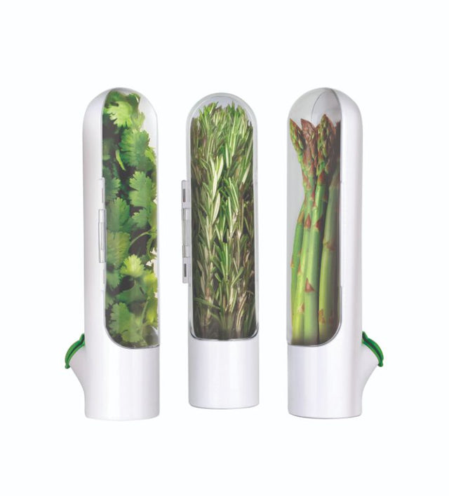 Herb Savor 2.0 by Prepara: 3-pack pods for keeping fresh herbs vibrant for up to 3 weeks with easy access and pouring spout.