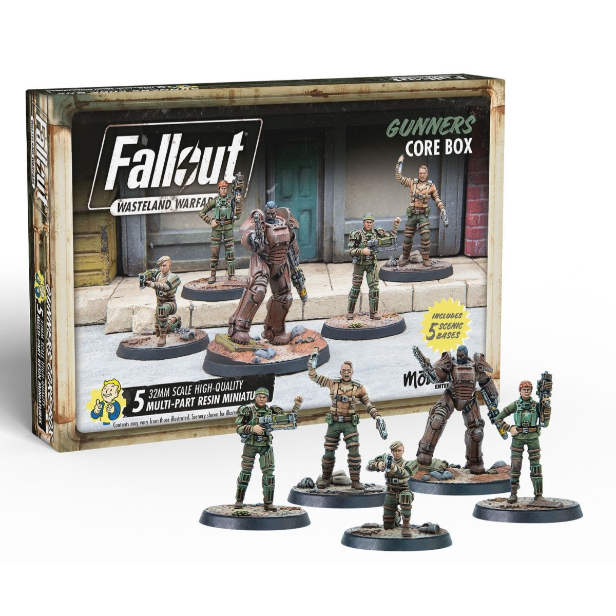 Fallout Wasteland Warfare - Gunners Core Box - Miniature Figure