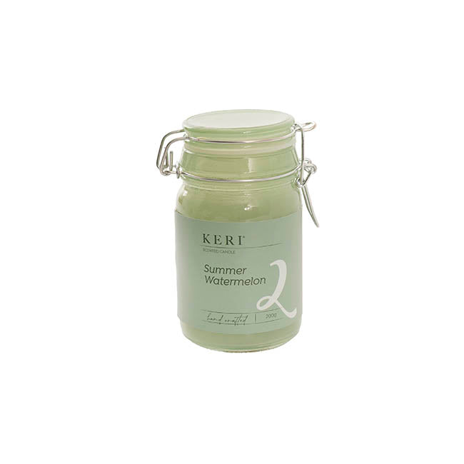 Scented Candle Honey Jar Summer Watermelon 6.5Dx12cmH 200g.