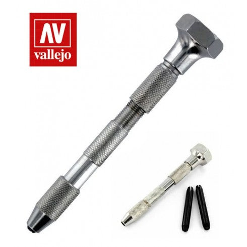 Vallejo Hobby Tools - Pin Vice - Double Ended; Swivel Top