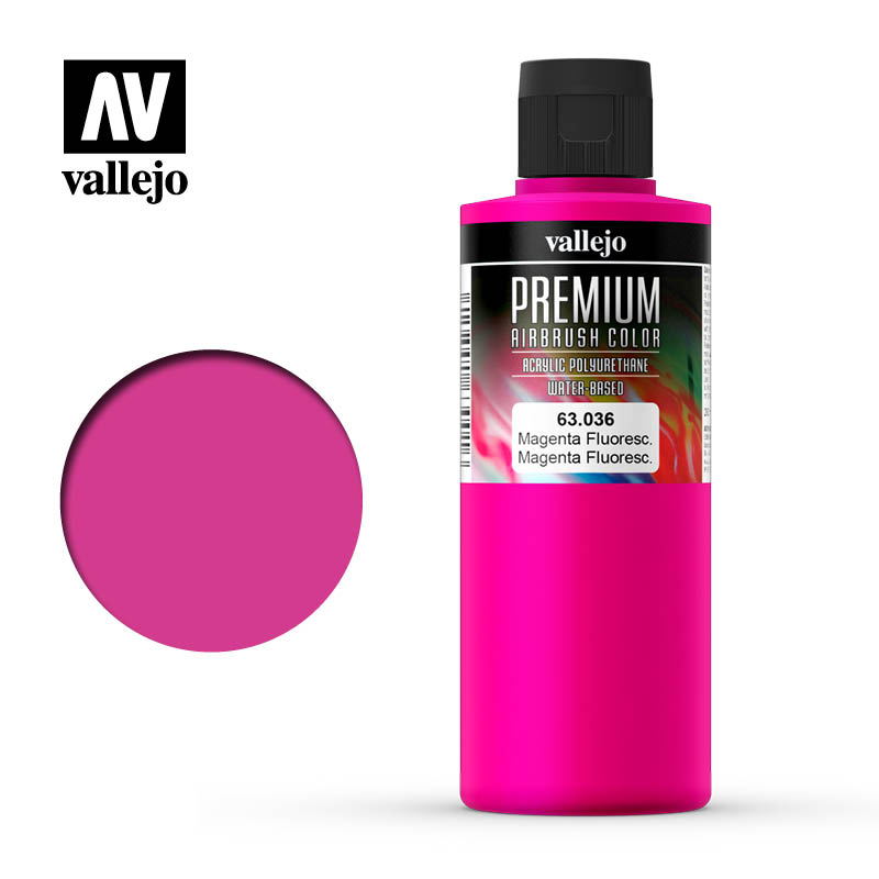Vallejo - Premium Colour - Fluorescent Magenta 200ml Old Formulation - Model