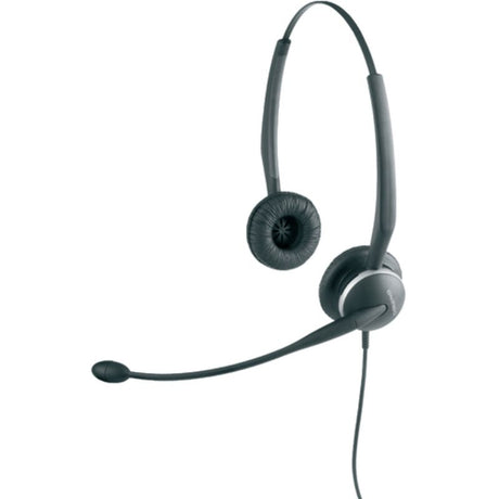 Jabra GN2125 wired headset with stereo sound, noise-cancelling, quick disconnect, and over-the-head comfort for professionals.