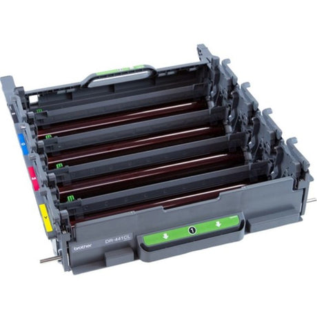 Brother DR441CL Colour Drum Unit 4 Pack, high-yield (50,000 pages) for vibrant color prints, ideal for high-volume printing.