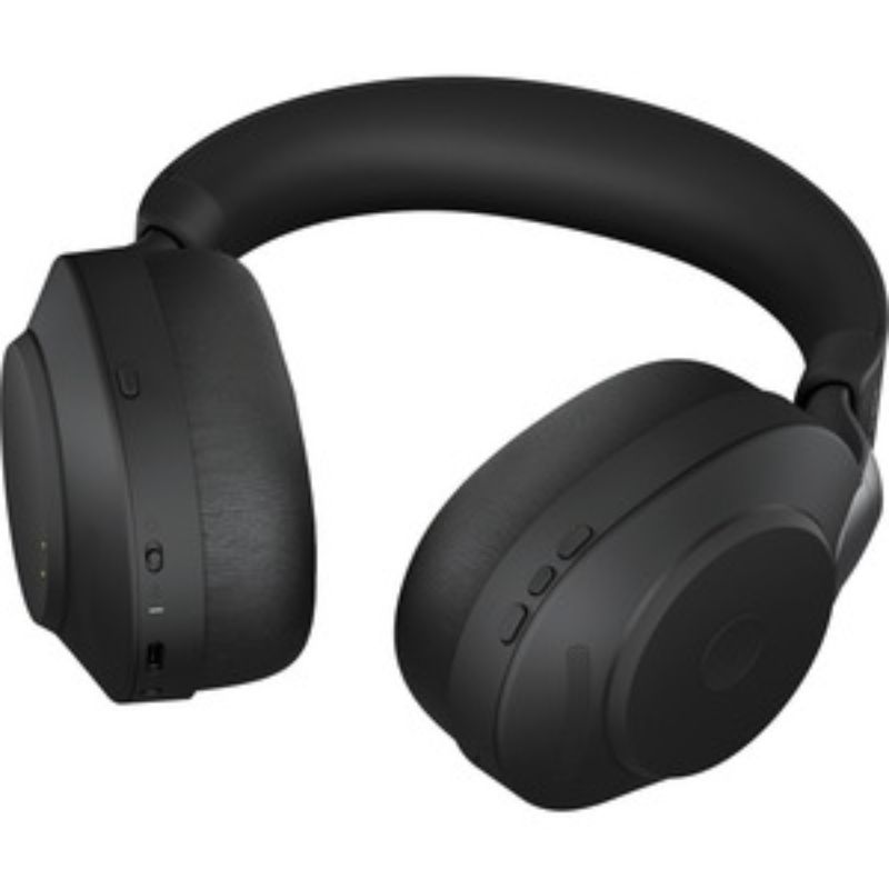 Jabra Evolve2 85 wireless headset with noise-canceling, over-the-head design for professional calls and immersive sound.