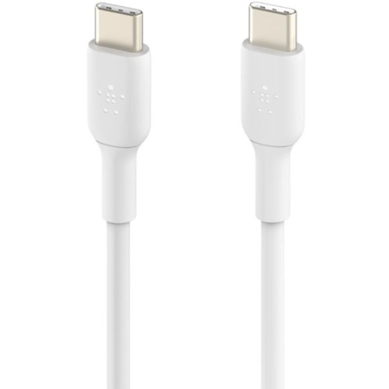 Belkin 1m USB-C Data Transfer Cable in white, ideal for fast charging and data transfer between devices.