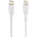 Belkin 1m USB-C Data Transfer Cable in white, ideal for fast charging and data transfer between devices.