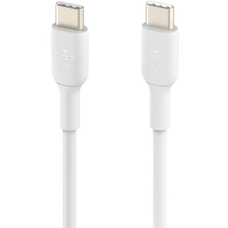 Belkin 1m USB-C Data Transfer Cable in white, ideal for fast charging and data transfer between devices.