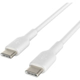 Belkin 1m USB-C Data Transfer Cable in white, designed for fast data transfer and charging across multiple devices.