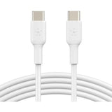 Belkin 1m USB-C Data Transfer Cable in white for fast data transfer and charging, ideal for smartphones and laptops.