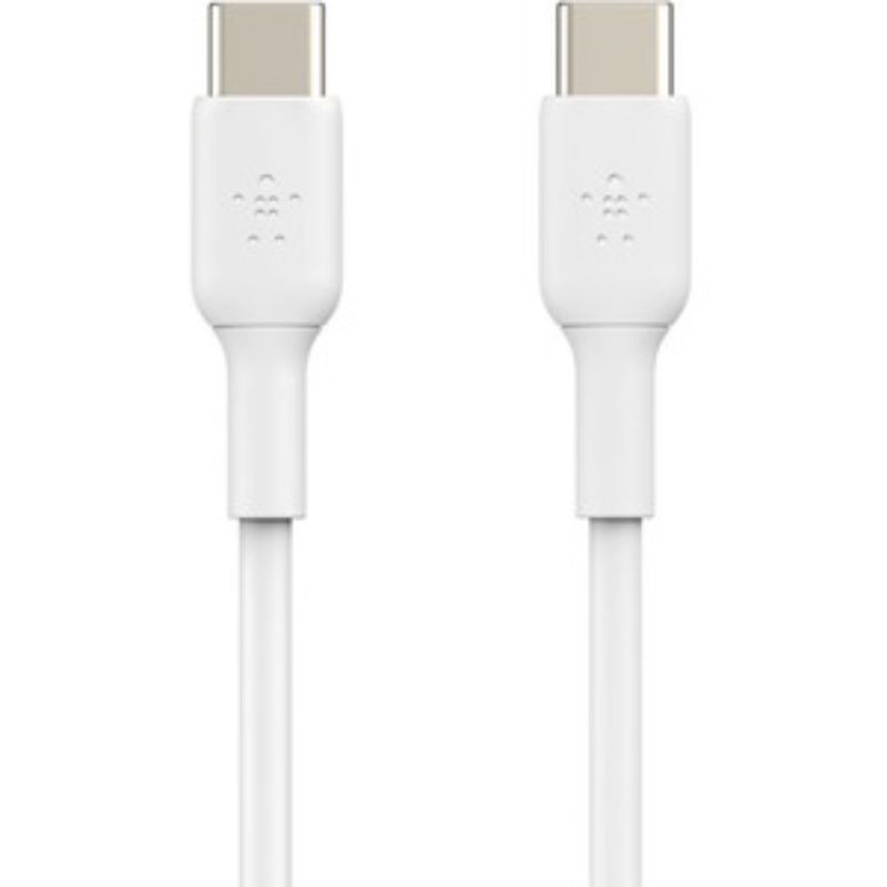 Belkin 1m USB-C Data Transfer Cable in white, designed for fast data transfer and charging across various devices.