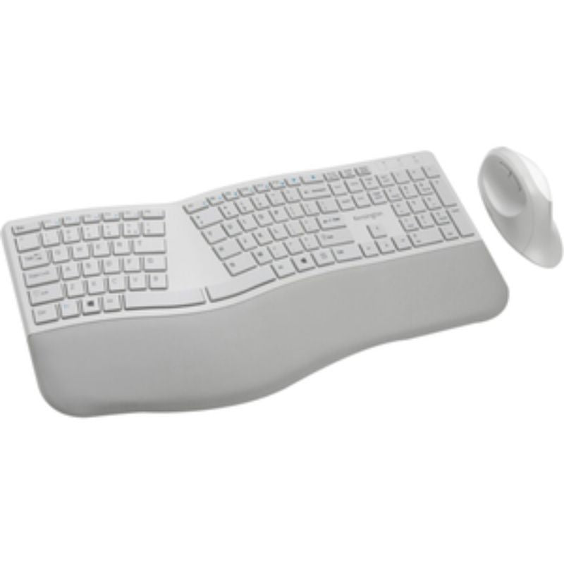 Kensington Pro Fit Ergo Wireless Keyboard and Mouse-Gray - Retail - USB Wireless