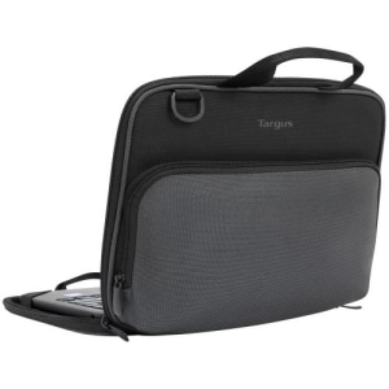 Targus 11.6in Essentials Case for Chromebook, featuring elastic straps for secure use and protection against scratches and bumps.