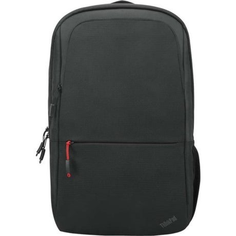 Black Lenovo Essential Carrying Case backpack for 16-inch laptops, featuring padded compartment and multiple storage pockets.