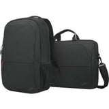 Lenovo Essential Backpack for 16" Notebook in black, featuring padded laptop compartment, ample storage, and durable polyester exterior.