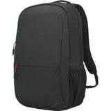 Black Lenovo Essential Backpack for 16-inch laptops, featuring padded protection and multiple pockets for organization.