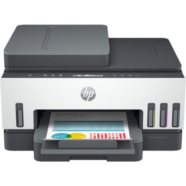 HP Smart Tank 7300 7305 printer: wireless, high-capacity ink tank with vibrant color printing, duplex, and smart app control.