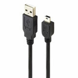 Black Alogic USB 2.0 Type A to Type B Mini Cable, 5 m, for data transfer and charging of mini USB devices.