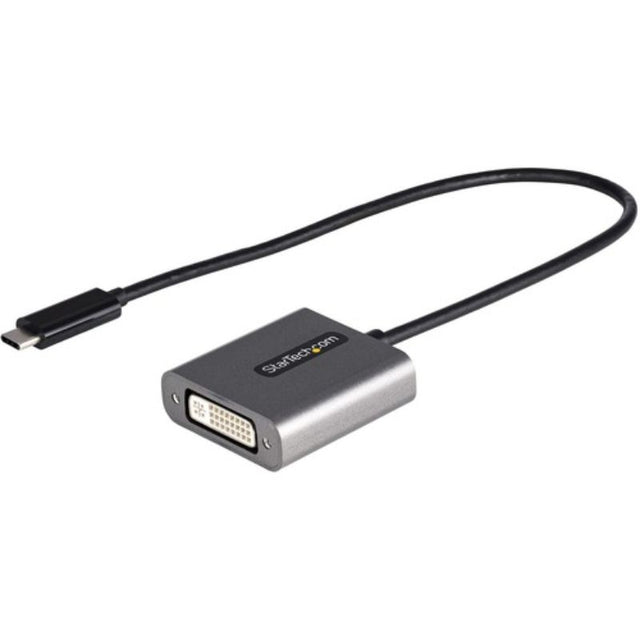 StarTech.com DVI/USB-C Video Adapter, USB-C male to DVI-I female, 12-inch cable, supports 1920x1200 resolution, compact design.