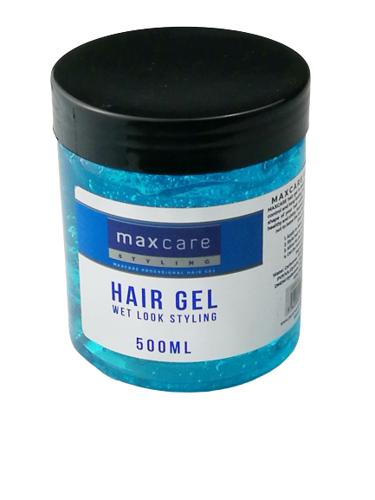 Maxcare Hair Gel Wet Look Blue 500ml - Pack of 24
