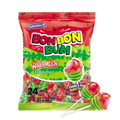 BON BON Watermelon Lollipop 24pcs - Pack of 15