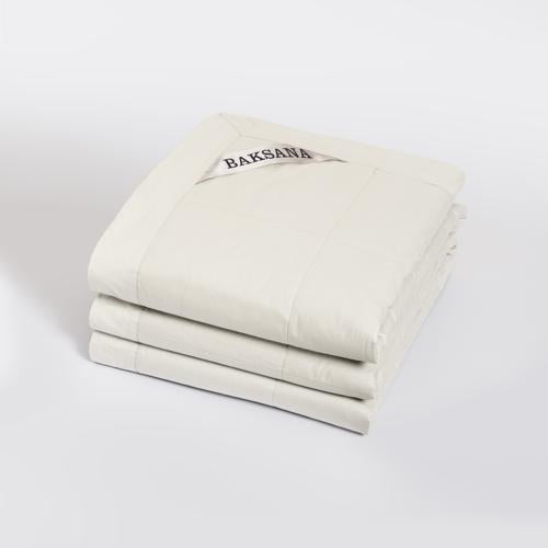 Baksana - Luxury Espresso Coverlet  - 30/70 - Alabaster- Single / King SIngle
