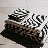 Baksana - Jacquard Towel - Zebra/Plain - Sauna Towel