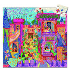 Colorful Djeco Fairy Castle puzzle with 54 pieces, showcasing a magical fairy tale scene for imaginative play.