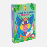 Colour By Numbers - The Tropics by Tiger Tribe features 36 intricate tropical designs for creative and engaging coloring fun.