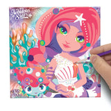 Colorful marine life and corals depicted in a paint-by-number canvas kit, perfect for artists of all skill levels.