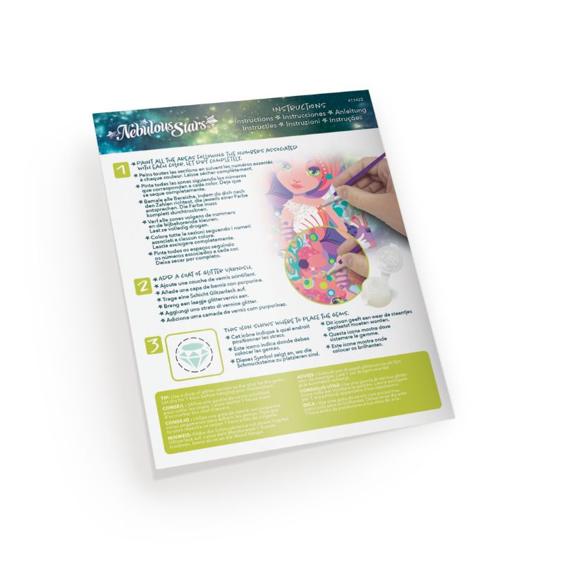 Colorful marine scene paint-by-number kit for all skill levels featuring pre-printed canvas, paints, and brushes.