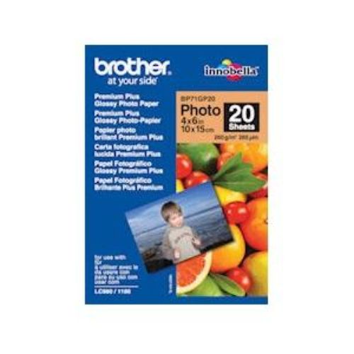 Glossy Brother photo paper (100mm x 150mm) for vibrant, high-quality photo prints and professional presentations.