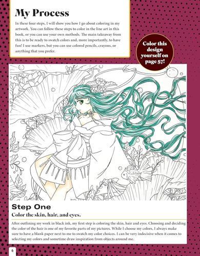 Magnificent Manga Coloring Book - by Sara Stedner - Paperback