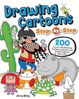 Drawing Cartoons Step By Step - Art Book - by Jerry King - Paperback