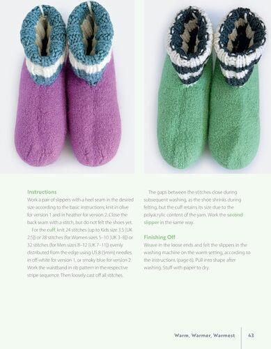 Knitting and Felting Slippers - Craft Book - by Sabine Abel - Paperback