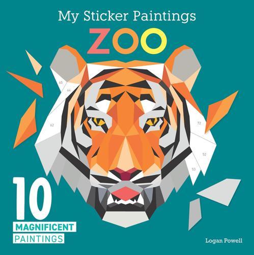My Sticker Paintings Zoo - Children's Book - by Logan Powell - Paperback