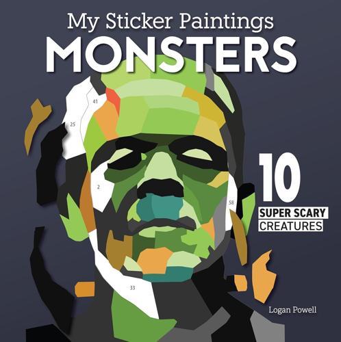 My Sticker Paintings Monsters - Children's Book - by Logan Powell - Paperback